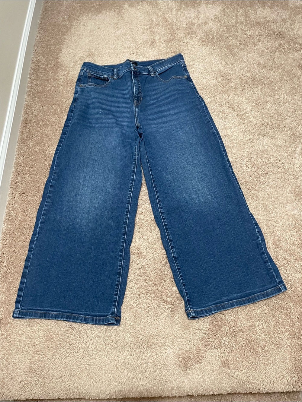 Banana Republic Petite Women's High Rise Wide Leg Jeans